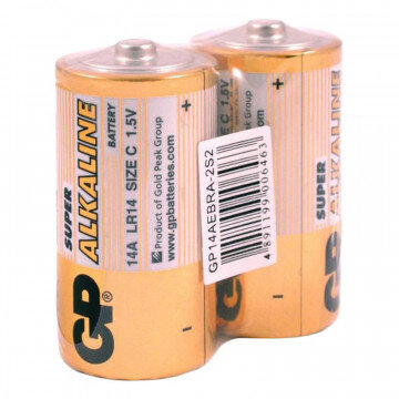 Батарейки GP Super эконом C/LR14/14A алкалин бл/2шт