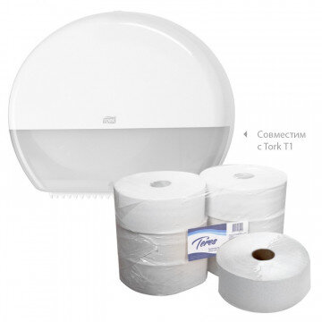 Бумага туалетная д/дисп Терес Эконом макси 1сл бел втор 480м 6рул/уп T-0014