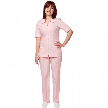 Костюм медицинский м09-КБР розовый (р.56-58) 170-176