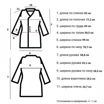 Халат медицинский женский м12-ХЛ (р.56-58) р.158-164