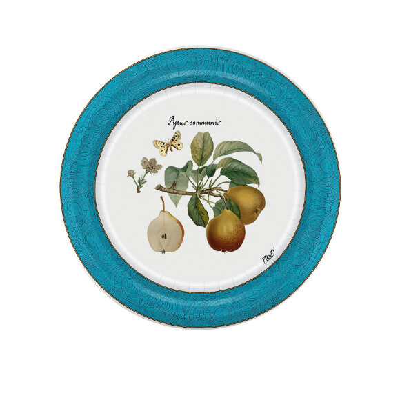 Тарелка одноразовая бумажн Дыхание Прованса Груша 23см 6шт/уп ДП-Т-41899_Г