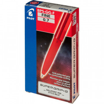 Ручка шариковая PILOT Super Grip G BPS-GG-F-R резин.манжет. красная 0,22мм Ручка шариковая PILOT Super Grip G BPS-GG-F-R резин.манжет. красная 0,22мм