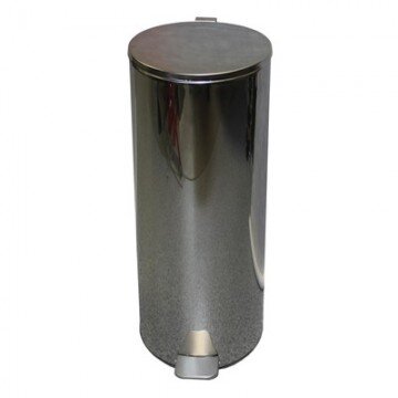 Урна с педалью стальная, хром, 250х600мм, объем 30л Урна с педалью стальная, хром, 250х600мм, объем 30л