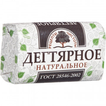 Мыло туалетное Рецепты чистоты Дегтярное 90г Мыло туалетное Рецепты чистоты Дегтярное 90г