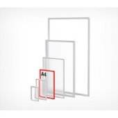 Рамка пластиковая А4, красный, 10шт/уп