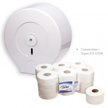 Бумага туалетная д/дисп Терес Эконом мини 1сл бел 200м 12рул/уп T-0024