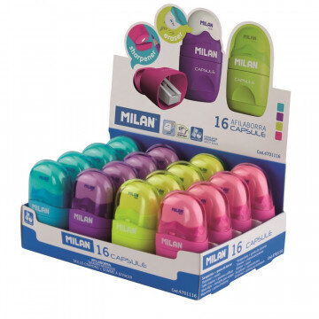 Ластикоточилка Ластик-точилка Milan CAPSULE цвет в ассорт., блистер 208199
