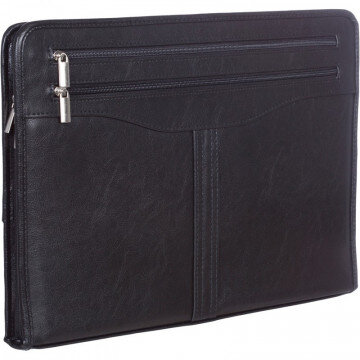 Папка для документов кож/зам 410х285х30  ?Гамма? 118/м, черная