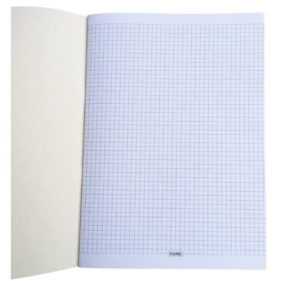 Тетрадь общая Kroyter А4,48л,клетка,скреп,обл.карт,блок 65г.Школа 00101