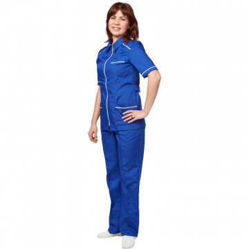 Костюм для горничных и уборщиц женский у13-КБР василек (р.40-42)р.158-164