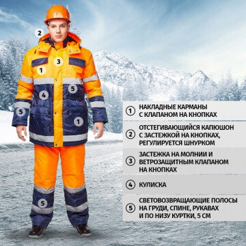 Спец.костюм Костюм зимний Спектр-2кур/пк.(р.48-50)р.170-176 Спец.костюм Костюм зимний Спектр-2кур/пк.(р.48-50)р.170-176