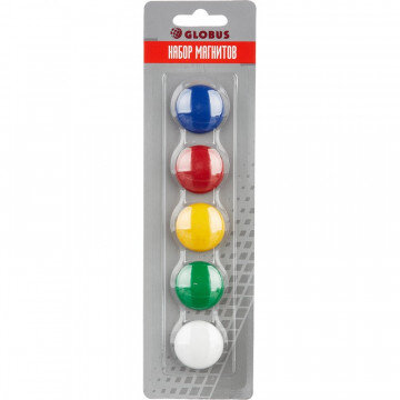 Магнитный держатель д/досок Глобус МЦ30 30 мм 5 шт/уп ассорт.
