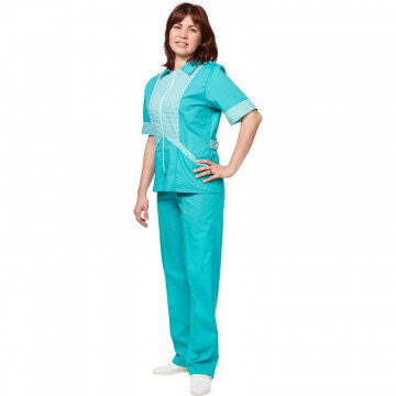 Костюм для горничных и уборщиц женский у10-КБР бирюза (р.56-58)р.170-176