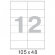 Этикетки самоклеящиеся Promega label 105х48 мм/12 шт. на листе А4 (25л.
