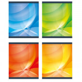 Тетрадь общая А5,60л,кл,скоб,блок-офсет-2 Attache Сфера син/зел/желт/красс