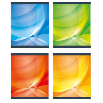 Тетрадь общая А5,60л,кл,скоб,блок-офсет-2 Attache Сфера син/зел/желт/красс