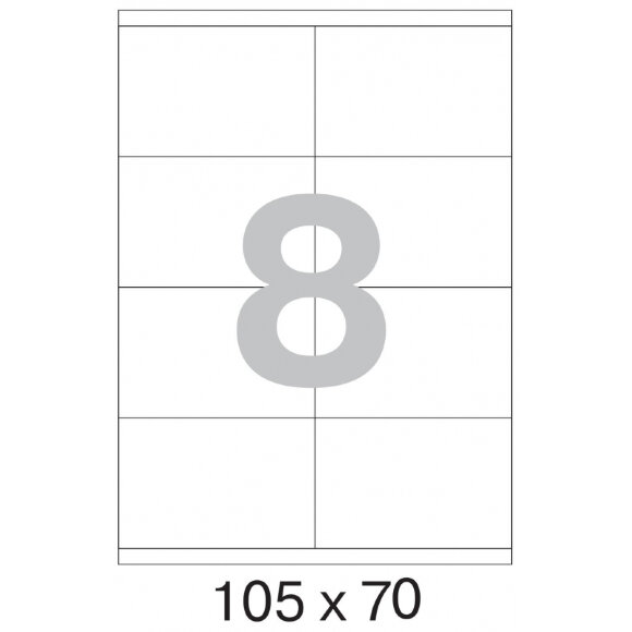 Этикетки самоклеящиеся Promega label 105х70 мм/8 шт. на листе А4 (100 л. Этикетки самоклеящиеся Promega label 105х70 мм/8 шт. на листе А4 (100 л.