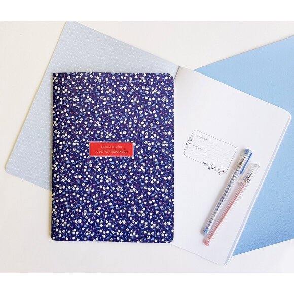 Тетрадь общая BeSmart А4 40л, клетка, скрепка, Joli синий N1899