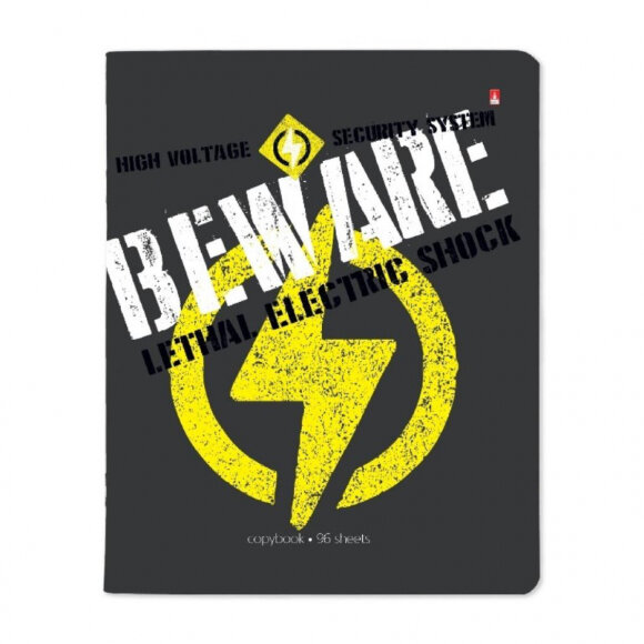 Тетрадь общая А5 96л клетка,скрепка,обл.карт.KEEP AWAY 5диз 7-96-1171