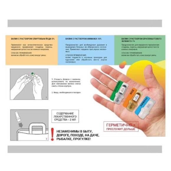 Валик ватный набор аммиак+зеленка 2 шт./уп Валик ватный набор аммиак+зеленка 2 шт./уп