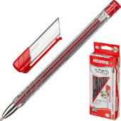 Ручка шариковая KORES К11 неавт M(1мм) треуг.корп., масляная, красная Ручка шариковая KORES К11 неавт M(1мм) треуг.корп., масляная, красная