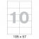 Этикетки самоклеящиеся Promega label 105х57 мм/10 шт. на листе А4 (100 л.