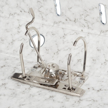 Папка-регистратор 75 мм (+/- 5 мм)мрамор,мет.уг.,фиолет.корешок