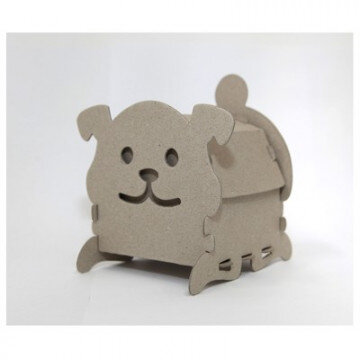 Набор для творчества сборный картонный домик для раскрашивания, Собачка