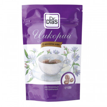 Цикорий Dr.DiaS растворимый со вкусом кофе, 100г