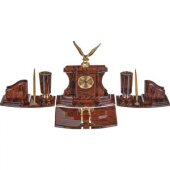 Набор класса  Люкс  офисный из обсидиана 6 предм. ИМПЕРИАЛ Россия