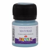 Краска акриловая Decola 20 мл мат. Серо-голубая 14326536