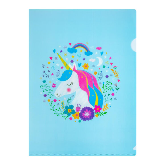 Набор папок №1School Единорог 3шт/уп(уголок А4, конверт зип-лок А4 и А5)