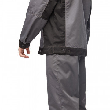 Спец.одежда летняя Костюм муж. л19-КБР сер/красн кур/бр (р.56-58) 182-188