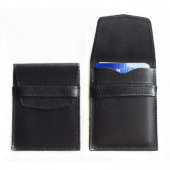 Визитница (нат.кожа 70х90 02-107-0713 черный гладкий)