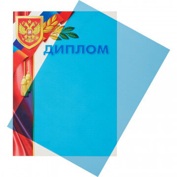 Обложки для переплета пластиковые Promega office синиеА4,200мкм, 100шт/уп.