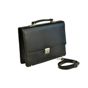 Портфель Grand из натуральной кожи черного цвета 01-057-0713