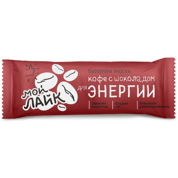 Батончик мюсли Леовит Кофе с шоколадом для энергии, (30б/25г) 132250