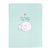 Блокнот А6 32л. клетка, скрепка. 105х140мм Mur-mur кот N2453