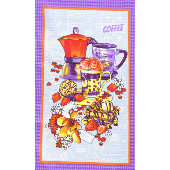 Набор кух. полотенец 35х60- 4 шт., вафля 160 гр/м2, Кофе микс