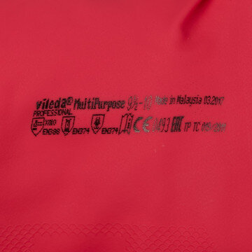 Перчатки латексные Многоцелевые Vileda, красный, XL, 102589