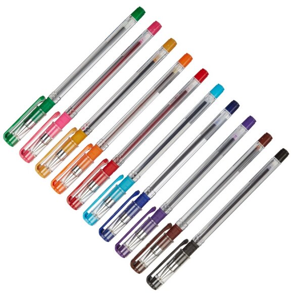 Ручка шариковая Attache 10цв/набор, с манжеткой, 0,6мм Ручка шариковая Attache 10цв/набор, с манжеткой, 0,6мм