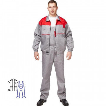 Спец.одежда летняя Костюм муж. Универсал кур/пк сер/красн. 64-66/170 Спец.одежда летняя Костюм муж. Универсал кур/пк сер/красн. 64-66/170