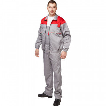 Спец.одежда летняя Костюм муж. Универсал кур/пк сер/красн. 64-66/170 Спец.одежда летняя Костюм муж. Универсал кур/пк сер/красн. 64-66/170