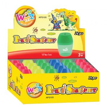 Точилка APS105, на 1 отв., с конт., цвета в ассорт.