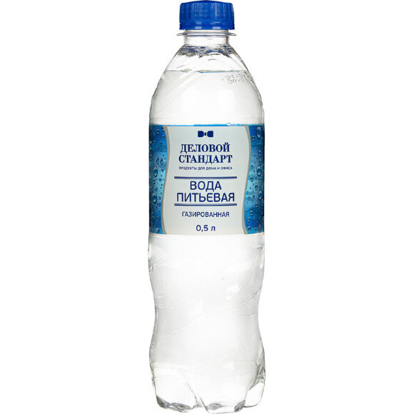 Вода питьевая Деловой Стандарт 0,5 газ., пэт/бут. 12 шт/у