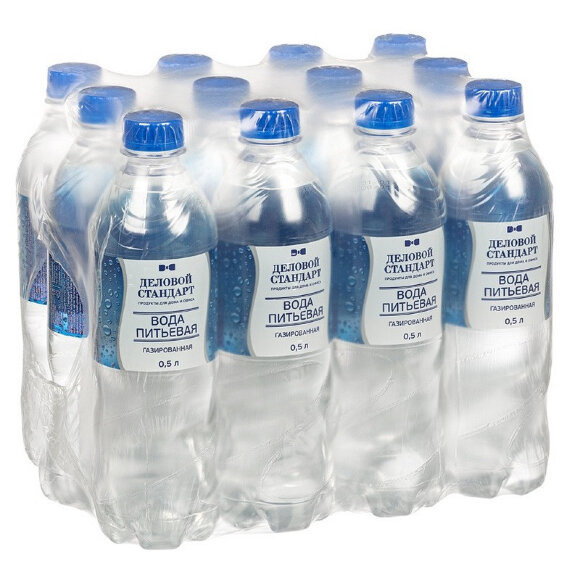Вода питьевая Деловой Стандарт 0,5 газ., пэт/бут. 12 шт/у