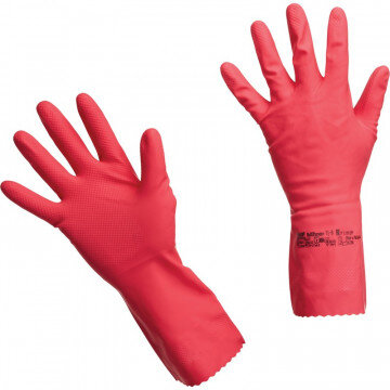 Перчатки латексные Многоцелевые Vileda, красный, L, 100751