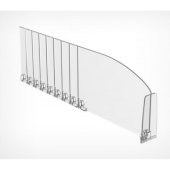 Полочный разделитель пластик. выс.120мм с передним ограничителем,20шт.уп