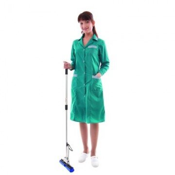 Халат для горничных и уборщиц у01-ХЛ дл.рук бирюз(р.48-50) 158-164