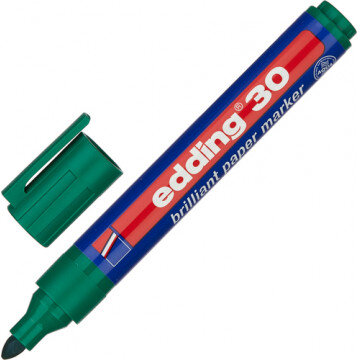 Маркер пигментный EDDING E-30/004 зелёный 1,5-3 мм  круг. наконечник